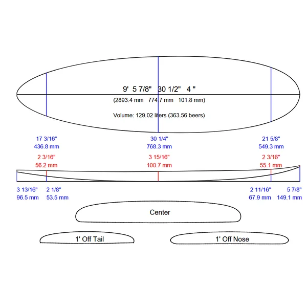 STAND UP PADDLE RIGIDE DUKE SURF LONGBOARD 9’6 PAULOWNIA
