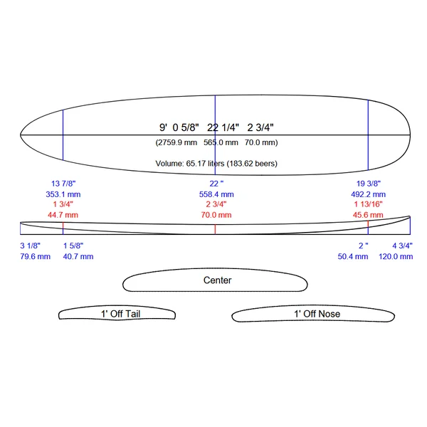 SURF DUKE LONGBOARD 9.0. PAULOWNIA