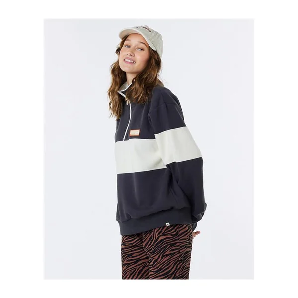 Sweat femme RIPCURL Fortaleza Half Zip Fleece Washed Black S