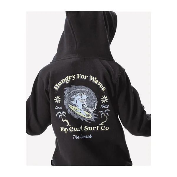 Sweat junior RIPCURL Shred Town Z/T Hood - Boy Washed Black