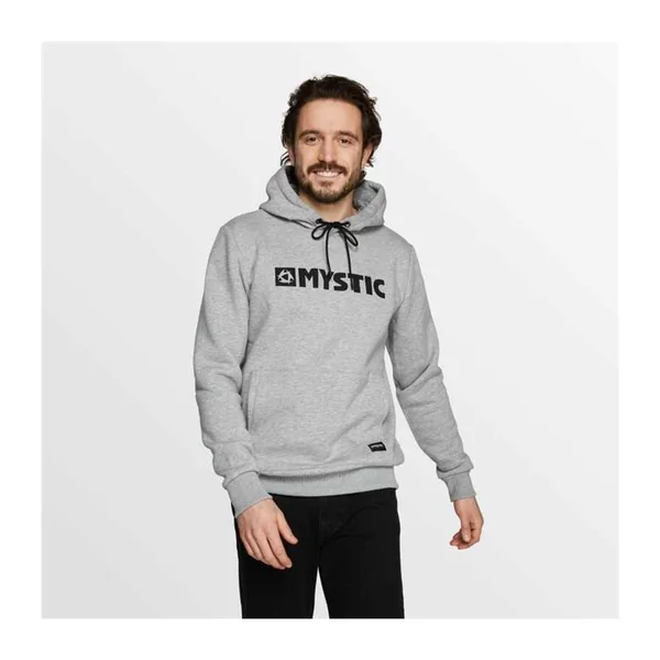 Sweat MYSTIC Brand Hood Light Grey Melee