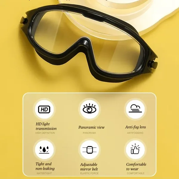 Swimming Goggles For Adult Men And Women High-Definition Waterproof And Anti Fog Electroplating Large Frame Swimming Goggles