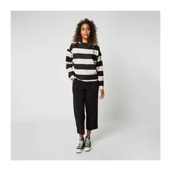 Tee shirt femme MYSTIC The Stripe Tee Black