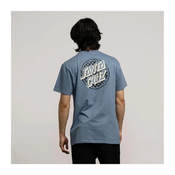 Tee shirt SANTA CRUZ Breaker Check Opus Dot Dusty Blue