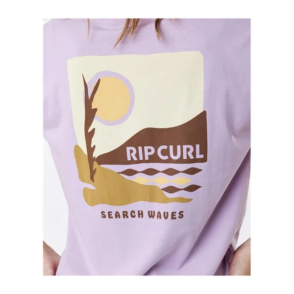 Teeshirt femme RIPCURL Color Block Ringer Tee Lilac