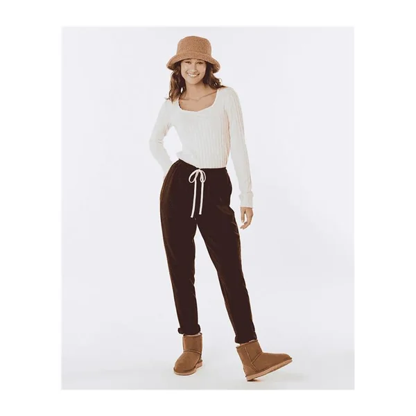 Teeshirt femme RIPCURL Open Neck Cosy Ls Ecru Marle