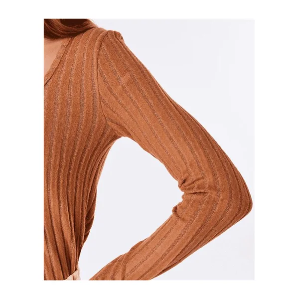 Teeshirt femme RIPCURL Open Neck Cosy Ls Light Brown