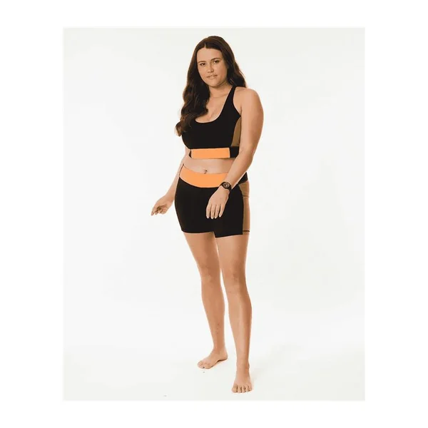Teeshirt femme RIPCURL Rss Valley Block Crop Black