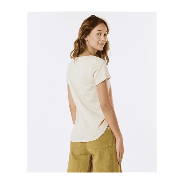 Teeshirt femme RIPCURL V Standard Tee Off White