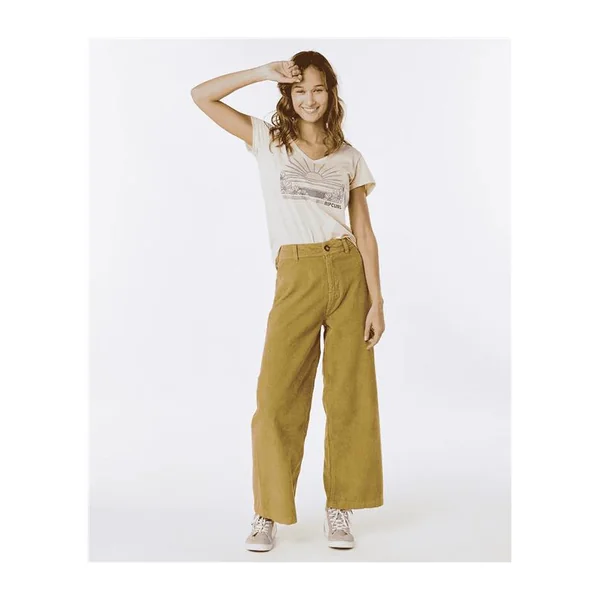 Teeshirt femme RIPCURL V Standard Tee Off White