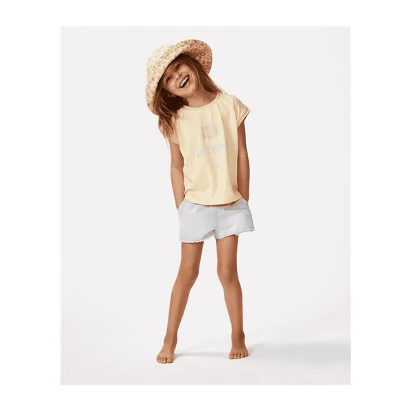 Teeshirt junior RIPCURL La Tropica Slogan Tee -Girl Bright Yellow
