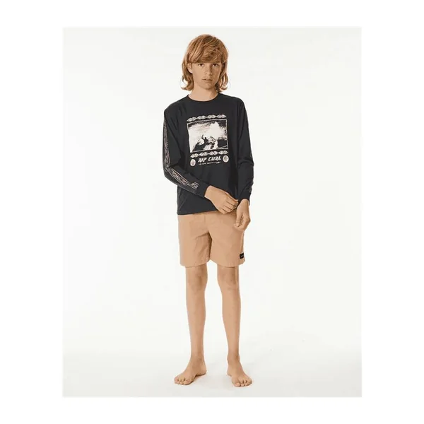 Teeshirt junior RIPCURL Pure Surf Ls Tee -Boy Washed Black