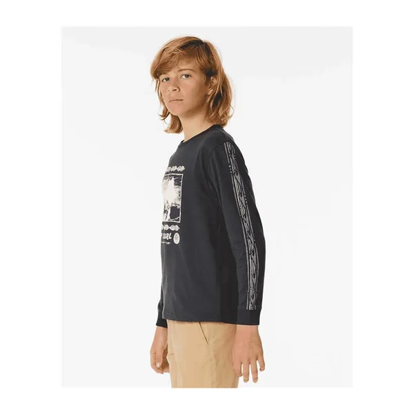 Teeshirt junior RIPCURL Pure Surf Ls Tee -Boy Washed Black