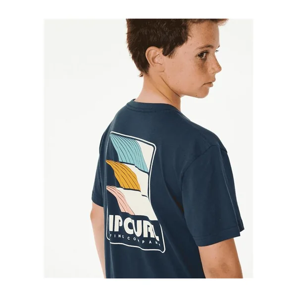 Teeshirt junior RIPCURL Surf Revival Line Up Tee -Boy Dark Navy