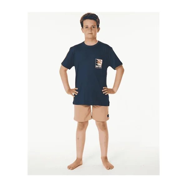 Teeshirt junior RIPCURL Surf Revival Line Up Tee -Boy Dark Navy