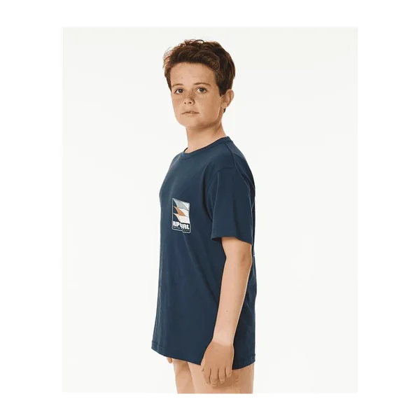 Teeshirt junior RIPCURL Surf Revival Line Up Tee -Boy Dark Navy