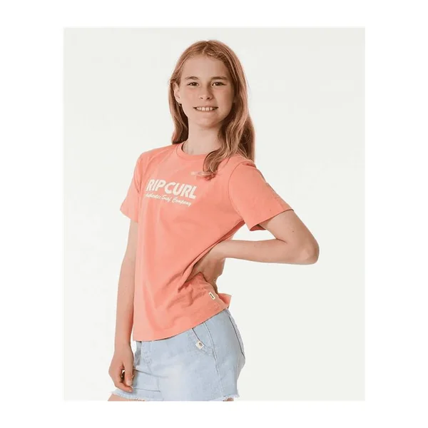Teeshirt junior RIPCURL Surf Spray Standard Tee -Girl Coral