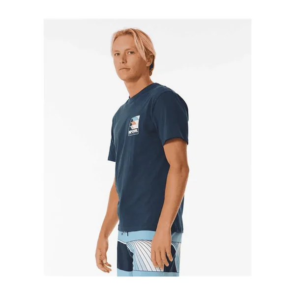 Teeshirt RIPCURL Surf Revival Line Up Tee Dark Navy XL