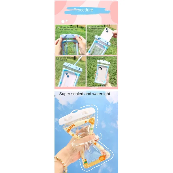 Universal Waterproof Phone Pouch with PVC Airbag Underwater – Touchscreen Case for Swim and Diving 도매 Льготы