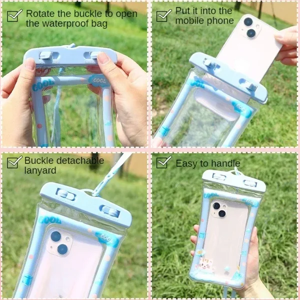 Universal Waterproof Phone Pouch with PVC Airbag Underwater – Touchscreen Case for Swim and Diving 도매 Льготы