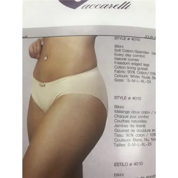 Vaccarelli - Culotte bikini en coton Blanc Medium