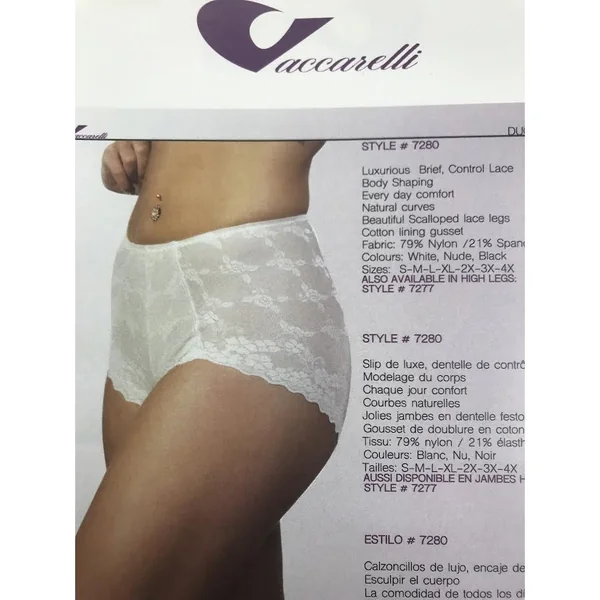 Vaccarelli - Culotte de contrôle en dentelle Noir Medium