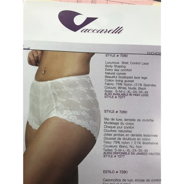 Vaccarelli - Culotte de contrôle en dentelle Nude Small