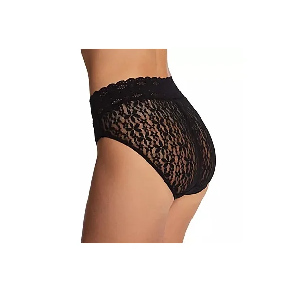 Wacoal - Culotte haute en dentelle Noir X-Large Halo