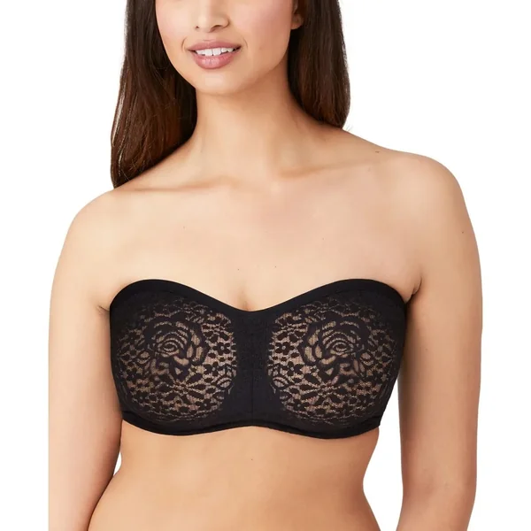 Wacoal - Soutien-gorge en dentelle avec bretelles amovibles 32 (70) DD Noir Halo